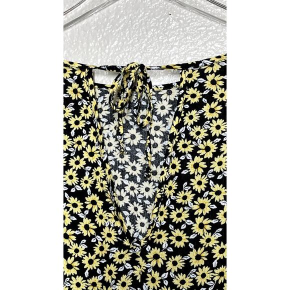 Karen Millen Sunflower Print Long-Sleeve Dress Size 14 - Picture 7 of 8